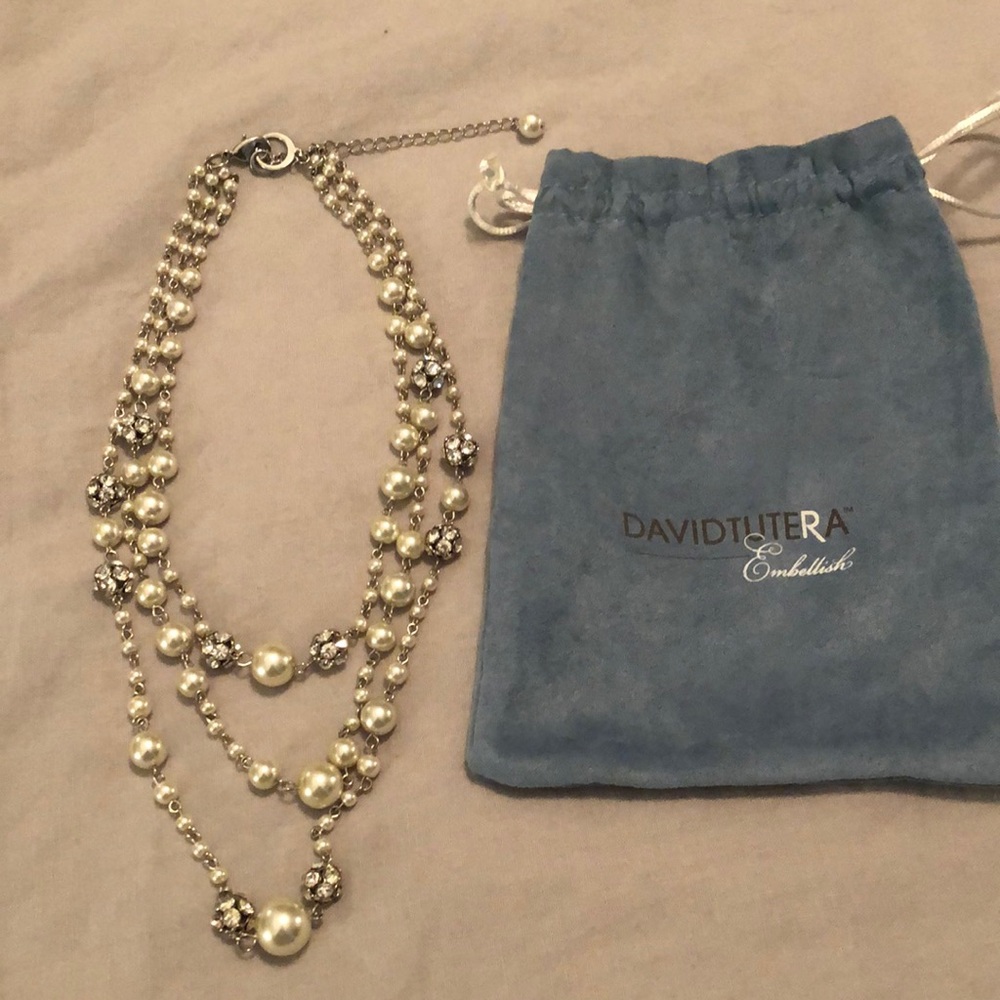 COPY - Three strand bridal necklace.